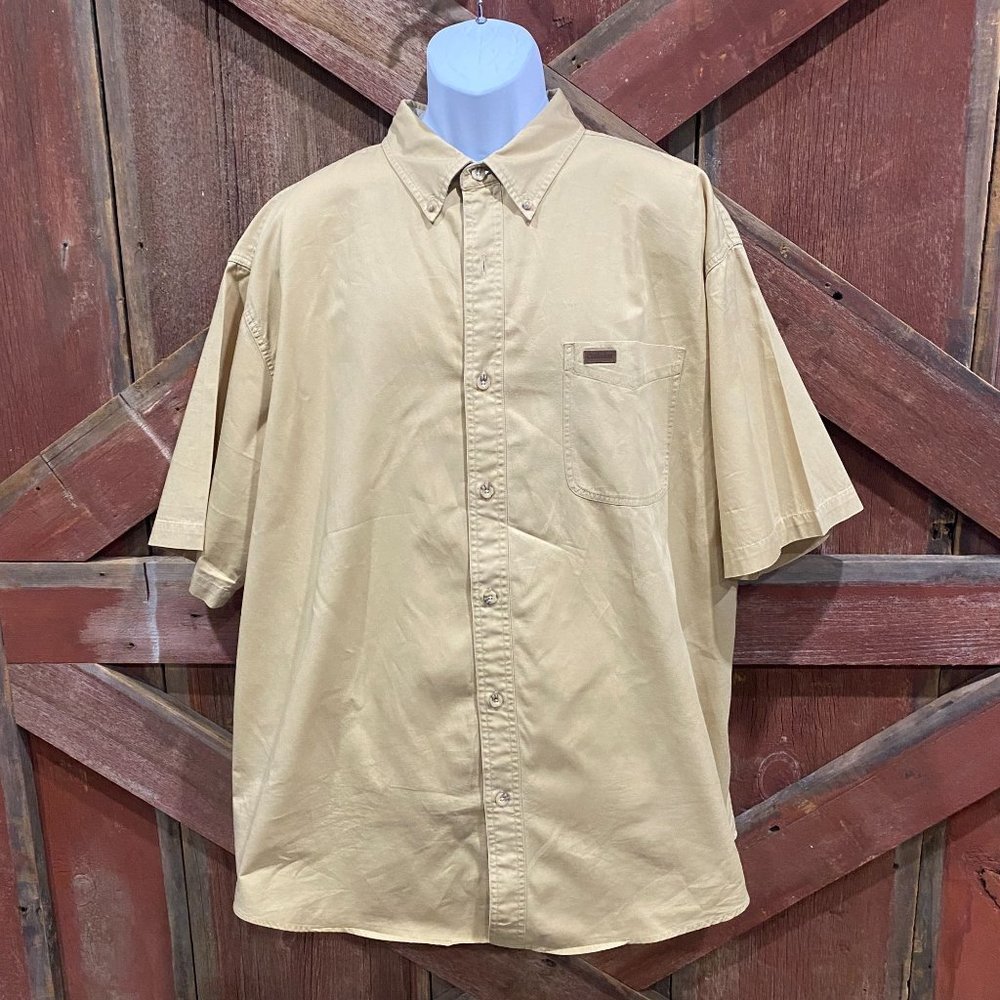 Carhartt Men's Midweight Work Shirt Size 2 XL, XXL, Mustard Yellow, Short Sleeve - Picture 1 of 10